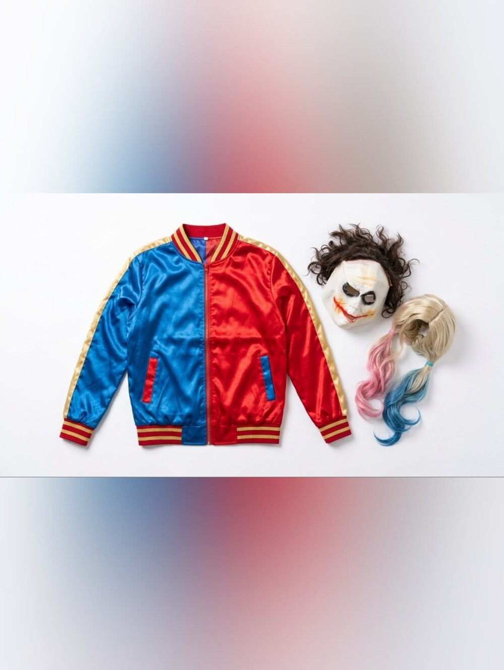 Bomber Jacket Set with FREE Wig & Joker Mask - Size S